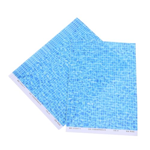 DOITOOL 6 Stück Wasserstruktur Aufkleber mit Realistischem Wasserwelleneffekt Selbstklebend für DIY Mikro Landschaften Aquariumdeko Modellbau Fluss und Seenlandschaften Vielseitig von DOITOOL