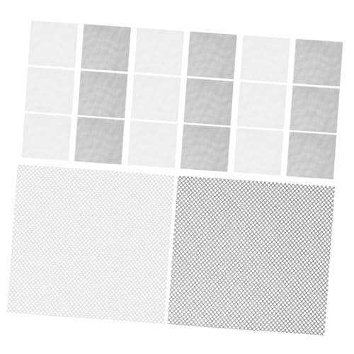 DOITOOL 60 Stück Masken Augen Netz Mesh Sheet Atmungsaktiv DIY Maskenbau Fursuit Cosplay Zubehör Kreative Bastelprojekte mit schwarzen und weißen Netzblättern von DOITOOL