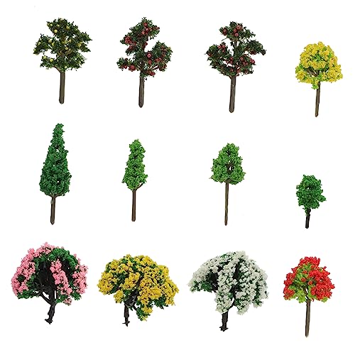 DOITOOL 60 Stück Miniaturbaum Kunststoff Baumfiguren für Mikro für Dekoration und Außenbereichen Sicher und Geruchlos für und Sammlungen von DOITOOL