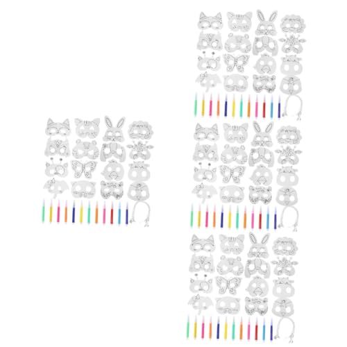 DOITOOL 64 Teiliges DIY Tiermasken aus Papier zum Bemalen und Basteln Kindgerechte Umweltfreundliche Tiergesichtsmasken in Zwei Designs Je für Kinderpartys und Kreative DOITOOL 64 Teiliges DIY Tiermasken aus Papier zum Bemalen und Basteln Kindgerechte Umweltfreundliche Tiergesichtsmasken in Zwei Designs Je für Kinderpartys und Kreative von DOITOOL