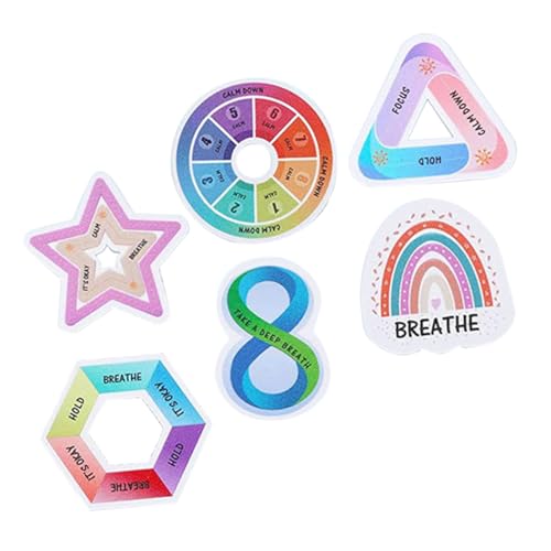 DOITOOL 6Stücke Sensorische Aufkleber Für Schreibtisch Selbstklebende Beruhigende Sticker Angenehme Gegen Stress Und Unruhe Vielseitig Einsetzbar Für Handy Computer von DOITOOL