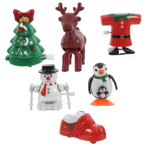DOITOOL 6Stücke Weihnachts Aufziehspielzeug für Lustige Figuren Wie Schneemann und Weihnachtsbaum für Weihnachtsfeiern Geschenktütenfüller und Partygeschenke von DOITOOL