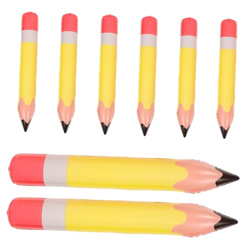 DOITOOL 8 Teiliges Aufblasbares Bleistift Party Dekorationsset Zum Thema Schule Bleistift Ballon Set Bleistift Große Aufblasbare Buntstifte Dekoration Für Den Schulanfang von DOITOOL