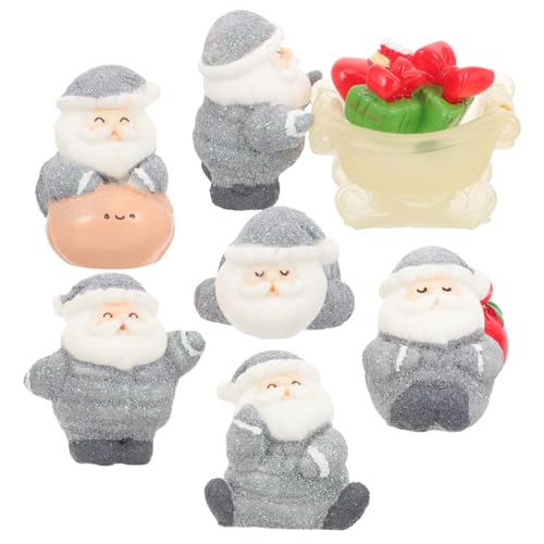 DOITOOL 8Stücke Weihnachtsmann Dekoration Kunstharz Teiliges für Stimmungsvolle Weihnachtsdekoration für Kamin und Schreibtisch Langlebig DOITOOL 8Stücke Weihnachtsmann Dekoration Kunstharz Teiliges für Stimmungsvolle Weihnachtsdekoration für Kamin und Schreibtisch Langlebig von DOITOOL