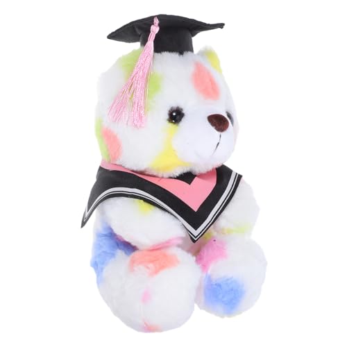 DOITOOL Abschlussbär Abschlusspuppe Bär Abschlusstierpuppe Lebensechtes Bärenspielzeug Abschluss Plüschbären Abschluss Plüschtiere Abschluss Plüschtiere Abschlussspielzeug Rosa Plüsch von DOITOOL