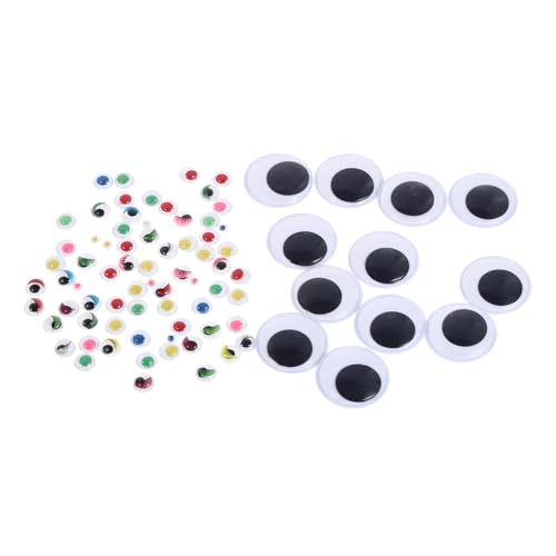 DOITOOL Bewegliche Augäpfel Spielzeugaugen Cartoon Aufkleber Augenaufkleber Für Puppen Selbstklebende Augäpfel Puppenaugen Wackelaugen Cartoon Puppenzubehör Augäpfel Für DIY von DOITOOL