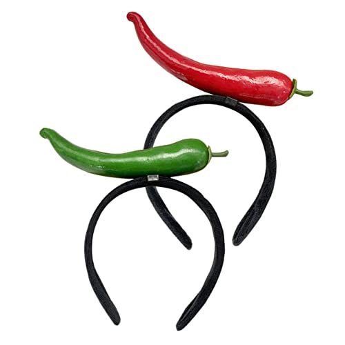 DOITOOL 2stücke Teiliges Gemüse Stirnband Für Junge Mädchen Lustiges Cartoon-haaraccessoire Mit Paprika Für Partys Cosplay Und Feiertage Bequem Und Haarschonend von DOITOOL