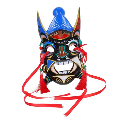 DOITOOL Chinesische Opernmaske Handbemalt Traditionelle Kulturmaske für Tempelfeste Karneval Halloween Partydekoration Vielseitig Einsetzbar und Stimmungsfördernd von DOITOOL