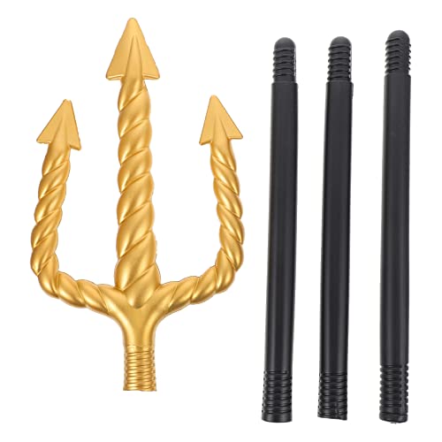 DOITOOL Cosplay Dreizack Requisite 54. 52 Halloween Imitation Dreizack Kunststoff Dekoratives Dreizack Spielzeug Golden DOITOOL Cosplay Dreizack Requisite 54. 52 Halloween Imitation Dreizack Kunststoff Dekoratives Dreizack Spielzeug Golden von DOITOOL