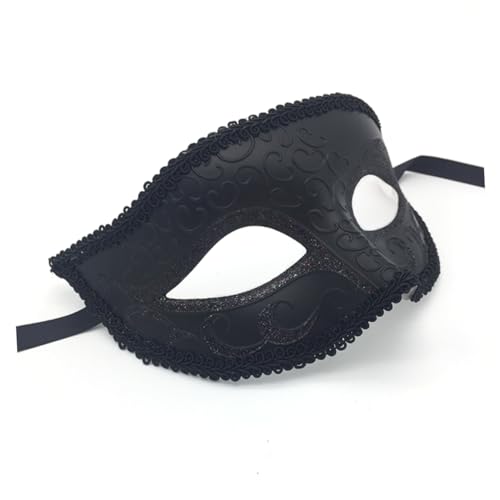DOITOOL schwarze Kostümmaske Kostüme Maskenball Kleider Maskerade-Maske Maskerade Kostüm Augenmaske Abschlussball Augenbinde Venedig Kleidung Männer und Frauen bilden von DOITOOL