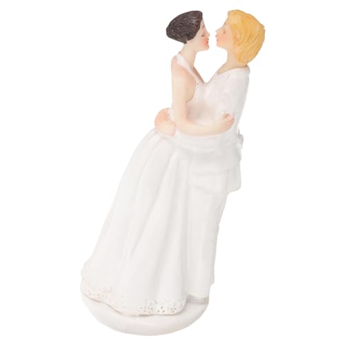 DOITOOL Hochwertiger Resin Wedding Cupcake Topper mit Kreativer Brautpaar Figur Wiederverwendbare Tortendeko für Romantische Hochzeitsfeier Party und Valentinstagsdekoration von DOITOOL