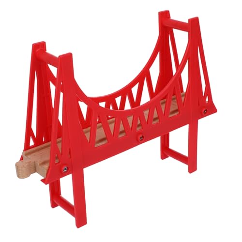 DOITOOL Holzeisenbahn Zubehör Bausatz Doppelstock Brücke Rot Kompatibel mit Thomas Zug Lernspielzeug für Zuhause und Schule DOITOOL Holzeisenbahn Zubehör Bausatz Doppelstock Brücke Rot Kompatibel mit Thomas Zug Lernspielzeug für Zuhause und Schule von DOITOOL