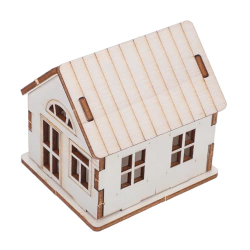 DOITOOL Holzhaus Modell Bausatz DIY ohne Kleber Puzzle für Erwachsene Unfertiges Gartenhaus Bastelset für Weihnachtsdeko und Familienaktivitäten von DOITOOL