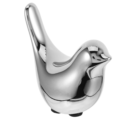 DOITOOL Kleine Keramik Vogelstatue Dekorative Vogelfigur Für Wohn Und Schlafzimmer Modernes Vogeldekor Für Schreibtisch Und Regal Stilvolle Tierfigur Handgefertigte Vogelskulptur von DOITOOL
