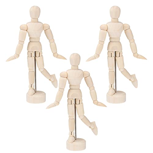 DOITOOL Künstlerpuppe Aus Holz 3-Teiliges Zeichenfigurenmodell Mit Ständer 4 5 Zoll Großes Holzmodell Einer Menschlichen Figur Artikulierte Skizzierdekoration DOITOOL Künstlerpuppe Aus Holz 3-Teiliges Zeichenfigurenmodell Mit Ständer 4 5 Zoll Großes Holzmodell Einer Menschlichen Figur Artikulierte Skizzierdekoration von DOITOOL