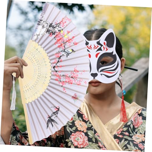 DOITOOL Leichte Fuchsmasken mit Faltbarem Fächer Weiches Design Vielseitig für Kostüm und Halloween Partys Eleganter Japanischer Stil Passendes Accessoire für Make Up und Rollenspiele DOITOOL Leichte Fuchsmasken mit Faltbarem Fächer Weiches Design Vielseitig für Kostüm und Halloween Partys Eleganter Japanischer Stil Passendes Accessoire für Make Up und Rollenspiele von DOITOOL