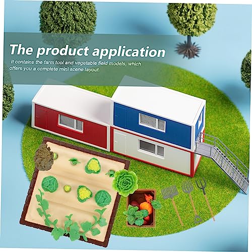 DOITOOL Mini Landschaftsdekor Teiliges Mini Gemüsefeld Modell mit Kunststoff Gartenwerkzeugen Robustes und Micro Szenen Zubehör für Outdoor und DIY Anordnung von DOITOOL