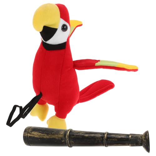 DOITOOL Plüschpapagei-Schulter-Accessoire Piraten-Plüschpapagei-Spielzeug Mit Teleskop Halloween-Piratenkostüm- Für Kinder DOITOOL Plüschpapagei-Schulter-Accessoire Piraten-Plüschpapagei-Spielzeug Mit Teleskop Halloween-Piratenkostüm- Für Kinder von DOITOOL