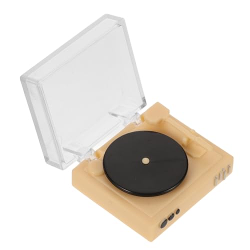 DOITOOL Puppenhaus-Modell Mini-Plattenspieler- Hausminiaturen im Maßstab 1:12 Plattenspieler-Modell Miniaturmöbel klein Mini- - Plattenspieler-Requisite Acryl von DOITOOL