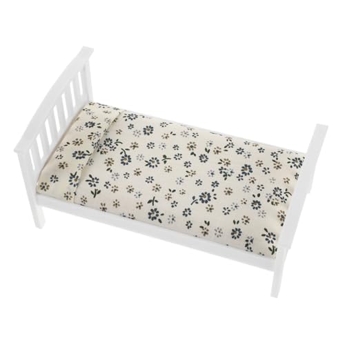 DOITOOL Puppenhausbett: Miniatur-schlafzimmermöbel Im Maßstab 1:12 Mit Blumenmatratze Und Kissen, Mädchen, Rollenspielspielzeug, DIY-zubehör Für Kinder DOITOOL Puppenhausbett: Miniatur-schlafzimmermöbel Im Maßstab 1:12 Mit Blumenmatratze Und Kissen, Mädchen, Rollenspielspielzeug, DIY-zubehör Für Kinder von DOITOOL