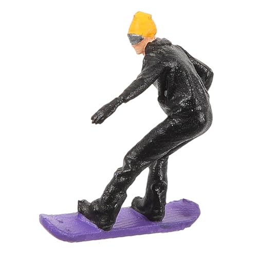DOITOOL Winziges Skifahrer-figurenmodell Miniaturmenschen Landschaft Skifahren Menschen Modell Mini-Skifahrer Skifahren Menschen Figurenspielzeug Winziges Menschliches Modell Harz von DOITOOL