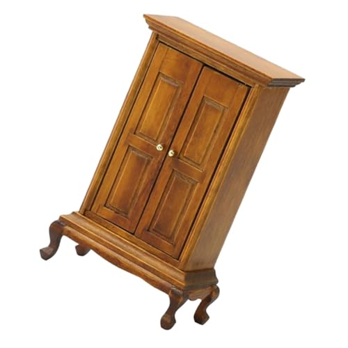 DOITOOL kleines Möbelmodell Puppenhausmöbel Holz -Vintage -Schrank Puppenhaus Kleiderschrank aus Holz Mini-Puppenhauszubehör Puppenhausgarderobe Feengärtenschrank Kaffee DOITOOL kleines Möbelmodell Puppenhausmöbel Holz -Vintage -Schrank Puppenhaus Kleiderschrank aus Holz Mini-Puppenhauszubehör Puppenhausgarderobe Feengärtenschrank Kaffee von DOITOOL
