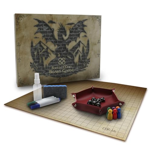 DOJA Barcelona | Doppelseitiges Kampfgitter Spielkartenmatte für RPG | Rollenspiel-Brett DND Battlemap | Trockenlöschmatte Tabletop for Dungeons and Dragons, Pathfinder, Role Games, DND | mit Zubehör DOJA Barcelona | Doppelseitiges Kampfgitter Spielkartenmatte für RPG | Rollenspiel-Brett DND Battlemap | Trockenlöschmatte Tabletop for Dungeons and Dragons, Pathfinder, Role Games, DND | mit Zubehör von DOJA Barcelona