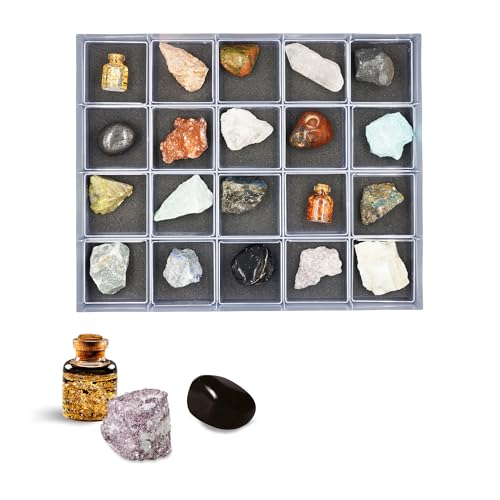 DOKTOR FUN - Minerals of The World Golden Collection - Eine Sammlung von Mineralien und Edelsteinen - Für Kinder und Sammler - Entdecken und Lernen - Inkl. 20 Exemplare und Schaukasten DOKTOR FUN - Minerals of The World Golden Collection - Eine Sammlung von Mineralien und Edelsteinen - Für Kinder und Sammler - Entdecken und Lernen - Inkl. 20 Exemplare und Schaukasten von DOKTOR FUN