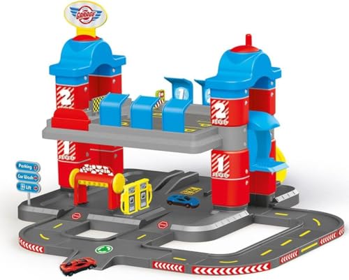 DOLU Autogarage ParkHaus Autogarage 2-Ebenen-Garage Kinderspielzeug Spiralstraßen von DOLU
