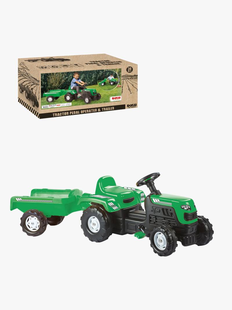 DOLU Ranchero Trettraktor Mit Anhänger, Grün DOLU Ranchero Trettraktor Mit Anhänger, Grün von DOLU