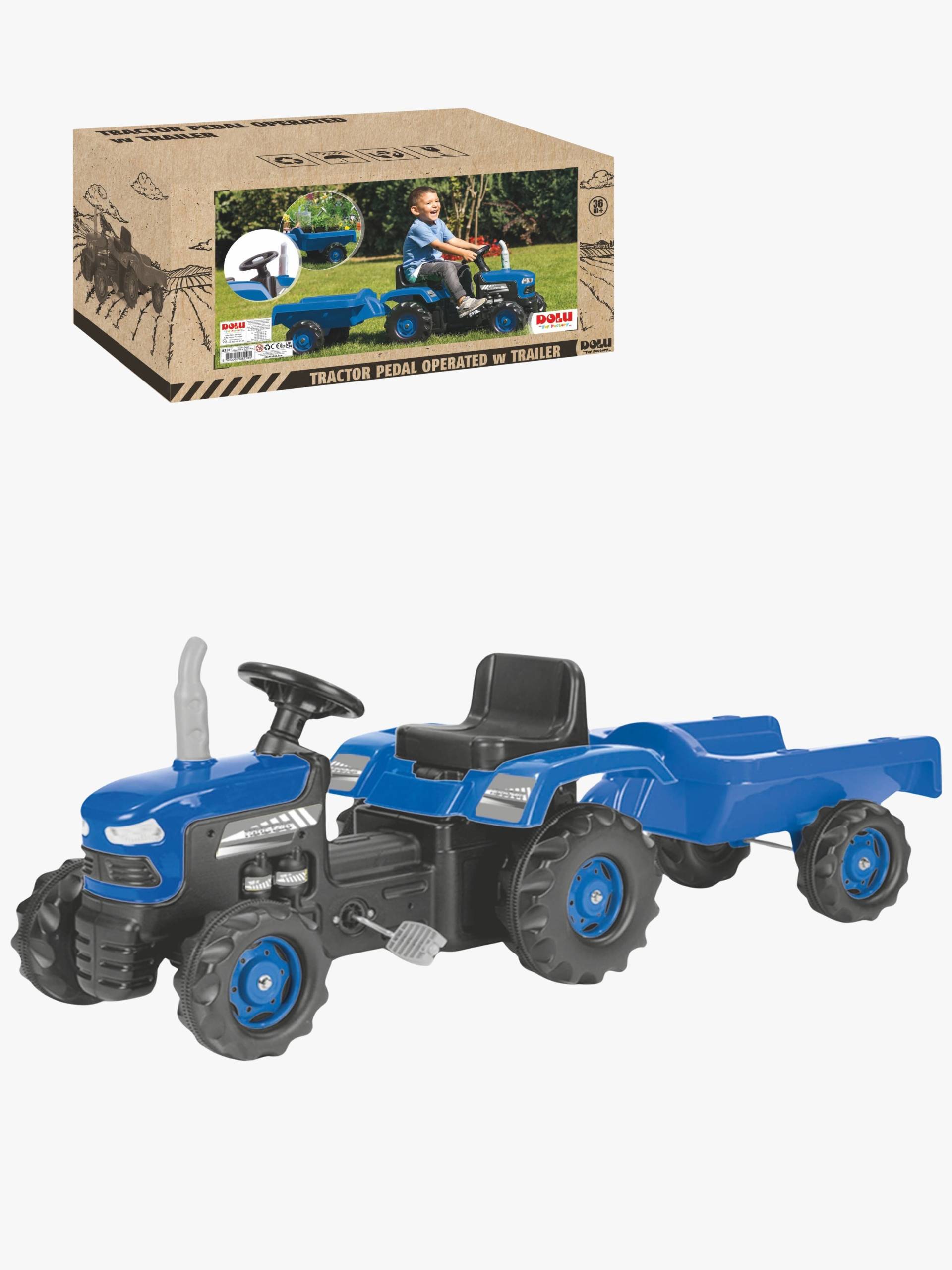 DOLU Trettraktor mit Anhänger, Blau von DOLU