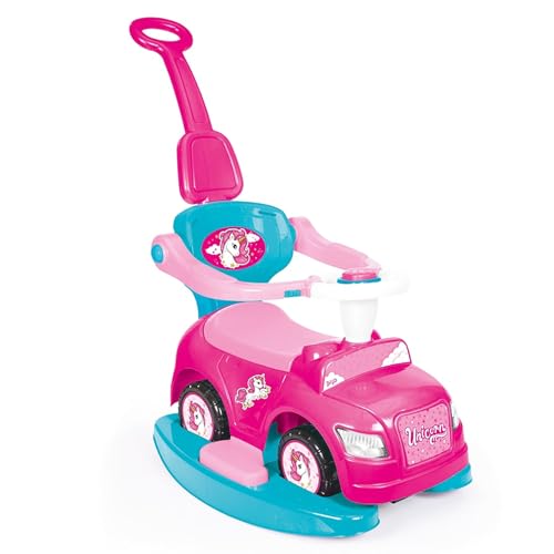 Dolu 4-in-1-Multifunktions-Einhornauto für Kinder ab 12 Monaten, Mitfahrauto für Kleinkinder, Schiebespielzeug für 1-Jährige, Aufsitzautos für Kleinkinder von DOLU