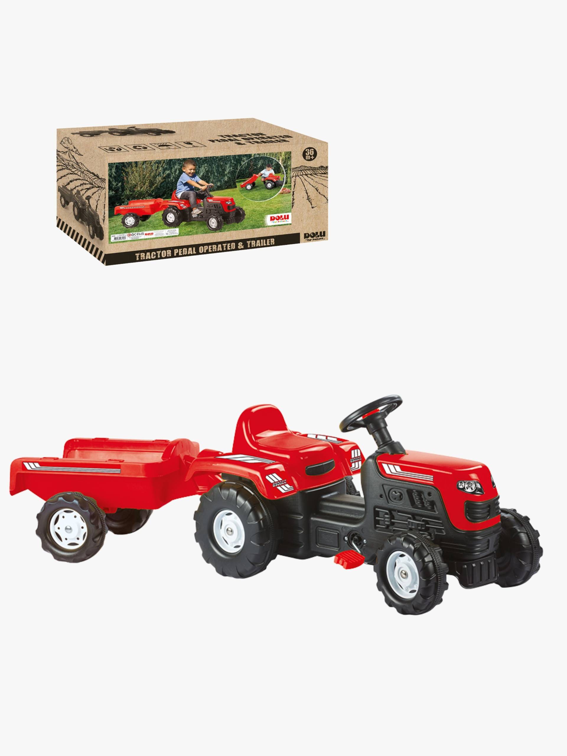 Dolu Ranchero Trettraktor Mit Anhänger, Rot von DOLU