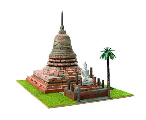 Domus Kits Domus Kits40552 Religiöse Struktur Geography Pagode Budista Wat Sa SI (Sukhothai) Modell, Maßstab 1:60, Mehrfarbig von Domus Kits
