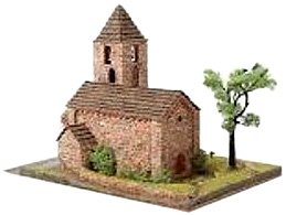 Domus Kits Domus Kits40098 1529 Teile Romanica 21 Sta. Maria De Coll Churche Modell 1:87, Mehrfarbig von Domus Kits