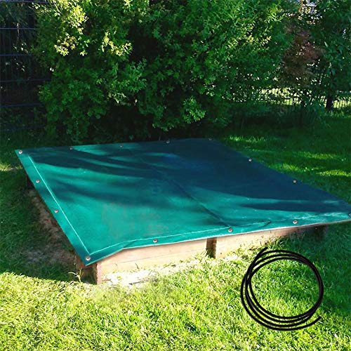 Sandkastenabdeckung, PE Gewebe, 2,30 x 2,30 m luftdurchlässig, grün von DONET