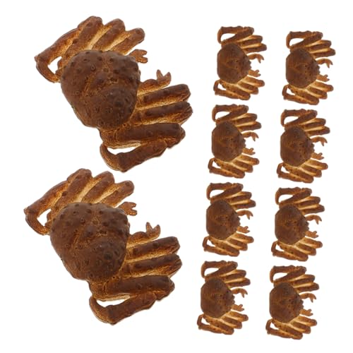 DONFAMDS 10Stücke Krabbenmodell aus Realistische Dekoration für Restaurant Künstliche Meeresfrüchte für Fotografie und Rollenspiele Authentisches Design von DONFAMDS