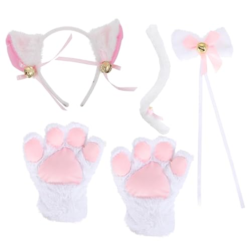 DONFAMDS 1Satz Katzen Cosplay für Damen Teiliges Kostüm mit Katzenohren Fliege und Kopfbedeckung Karneval Halloween Partys und Rollenspiele DONFAMDS 1Satz Katzen Cosplay für Damen Teiliges Kostüm mit Katzenohren Fliege und Kopfbedeckung Karneval Halloween Partys und Rollenspiele von DONFAMDS