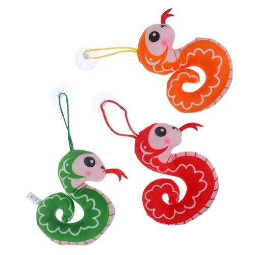 DONFAMDS 3 Stück Teiliges Plüschschlangen Deko mit Realistischem Design Weiche Cartoon Schlangen für Rollenspiele Halloween Requisiten Lernspielzeug und Lustige Streiche von DONFAMDS