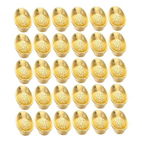 DONFAMDS 30stücke Miniatur Goldene Ingots Chinesische Feng Shui Glücks Yuanbao Desktop Dekoration Für Wohn Und Bürogestaltung Symbol Für Wohlstand Und Eleganz DONFAMDS 30stücke Miniatur Goldene Ingots Chinesische Feng Shui Glücks Yuanbao Desktop Dekoration Für Wohn Und Bürogestaltung Symbol Für Wohlstand Und Eleganz von DONFAMDS