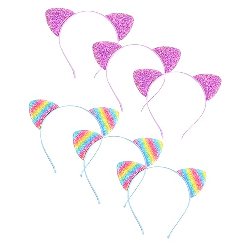 DONFAMDS 6Stücke Teiliges Pailletten Katzenohren Haarreifen für Damen und Cosplay Haarschmuck für Kostümpartys Karneval und Weihnachten Leicht und Strapazierfähig DONFAMDS 6Stücke Teiliges Pailletten Katzenohren Haarreifen für Damen und Cosplay Haarschmuck für Kostümpartys Karneval und Weihnachten Leicht und Strapazierfähig von DONFAMDS