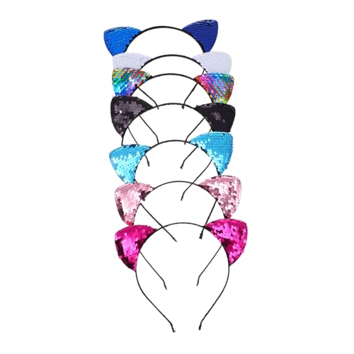 DONFAMDS 7Stücke Haarband mit Katzenohren Teiliges Glitzer Haaraccessoires für Partys Farblich Zufällige Auswahl Perfektes für Bequemes Material Bezauberndes Design DONFAMDS 7Stücke Haarband mit Katzenohren Teiliges Glitzer Haaraccessoires für Partys Farblich Zufällige Auswahl Perfektes für Bequemes Material Bezauberndes Design von DONFAMDS