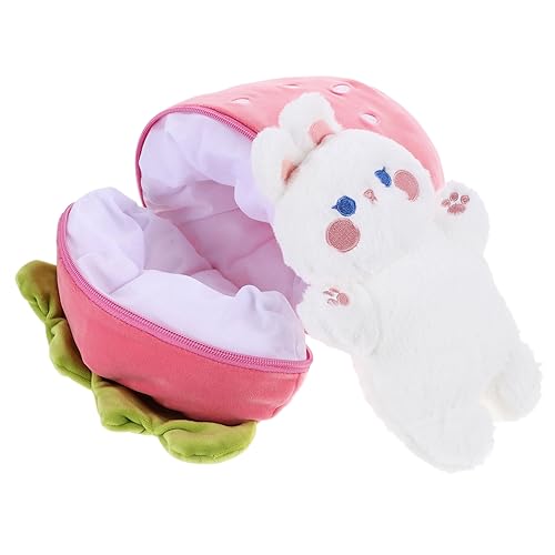 DONFAMDS Erdbeer Kaninchen Plüschspielzeug Niedliches Kuscheltier für Weiches Stofftier Dekoration für Zuhause und Ostergeschenk für Junge DONFAMDS Erdbeer Kaninchen Plüschspielzeug Niedliches Kuscheltier für Weiches Stofftier Dekoration für Zuhause und Ostergeschenk für Junge von DONFAMDS