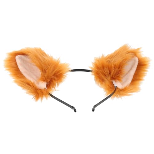 DONFAMDS Fluffiges Fuchsohren Stirnband aus Kunstpelz Weiches Cosplay Haarband für Party Dekoration Kostüm Zubehör Bequemes Fellartiges Tierohren Haarreif für Geburtstag Weihnachten von DONFAMDS