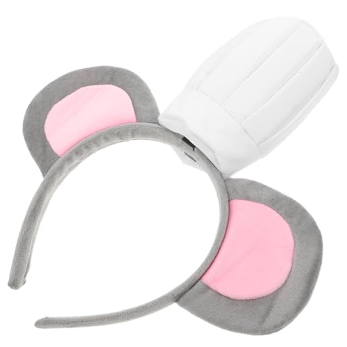 DONFAMDS Graues Mäuseohren Stirnband mit Kochmütze für Kinder und Erwachsene Niedliches Kostüm Accessoire für Geburtstagsfeiern Cosplay und Partys DONFAMDS Graues Mäuseohren Stirnband mit Kochmütze für Kinder und Erwachsene Niedliches Kostüm Accessoire für Geburtstagsfeiern Cosplay und Partys von DONFAMDS
