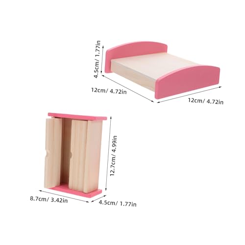 DONFAMDS Holz Puppenhaus Möbelset für Teiliges DIY Miniatur Puppenhausmöbel Set Einfach zu Montieren Fördert Kreativität und Familieninteraktion Vielfältige Einrichtungsszenen für von DONFAMDS