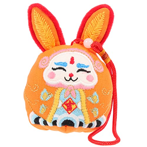 DONFAMDS Kawaii Plüschkaninchen Dekofigur Jahr des Maskottchen Süße Kaninchenpuppe für Desktop Heimdekoration und für DONFAMDS Kawaii Plüschkaninchen Dekofigur Jahr des Maskottchen Süße Kaninchenpuppe für Desktop Heimdekoration und für von DONFAMDS