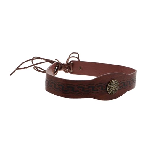 DONFAMDS Kopfschmuck Retro Renaissance Haarband für Männer Mittelalterliches Headdress aus PU Bequemes Accessoire für Historische Rollenspiele und Cosplay Events DONFAMDS Kopfschmuck Retro Renaissance Haarband für Männer Mittelalterliches Headdress aus PU Bequemes Accessoire für Historische Rollenspiele und Cosplay Events von DONFAMDS