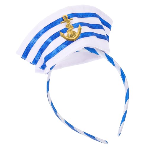 DONFAMDS Matrosen Haarband mit Nautischem Design Hut Stirnband für Cosplay Kostümpartys Karneval Halloween Mottopartys und Mehr DONFAMDS Matrosen Haarband mit Nautischem Design Hut Stirnband für Cosplay Kostümpartys Karneval Halloween Mottopartys und Mehr von DONFAMDS