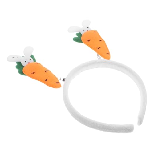 DONFAMDS Osterhasen Haarreif Mit Karotten-accessoire Weicher Stirnband Für Junge Mädchen Und Erwachsene Für Ostern Cosplay Und Feste Komfortabel Und Vielseitig Einsetzbar von DONFAMDS